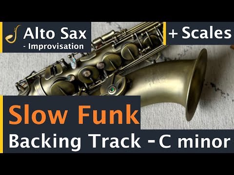 Alto Saxophone Slow Funk Backing Track Jam in C Minor | Improvisation