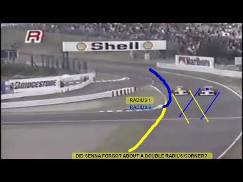 Senna CRASH Dive Bomb Gone wrong - Suzuka 1989: Senna takes out Prost - F1 - Double Radius corner