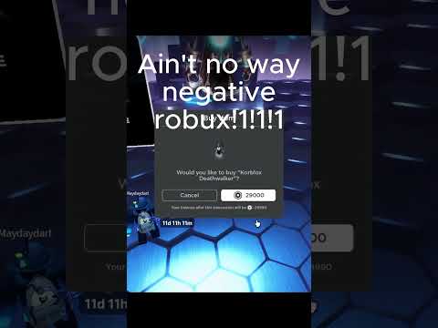 Negative Robux!1!1 #roblox  #glitch #new #bug #thehuntroblox #error #answer