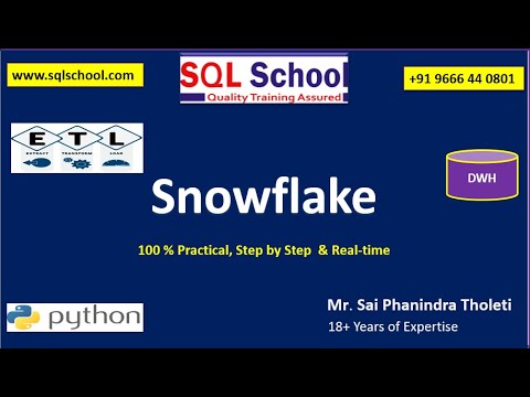 Snowflake Training With Python From Sql School