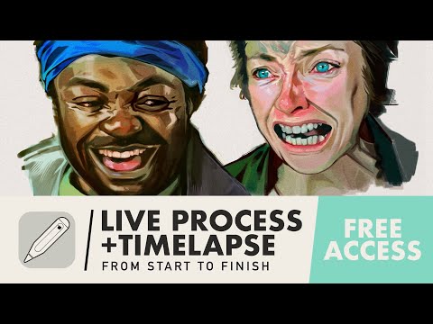 Procreate PAINTING PROCESS: Alien movie studies, Parker and Lambert