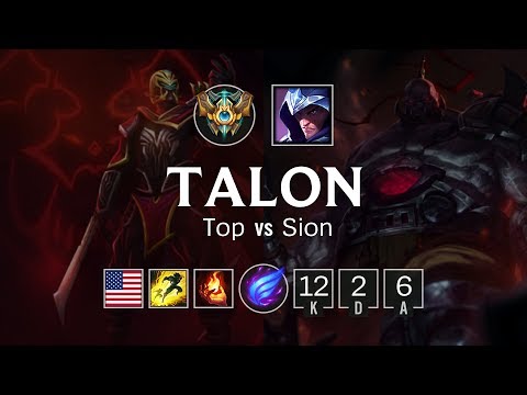 Talon Top vs Sion - NA Challenger Patch 8.19