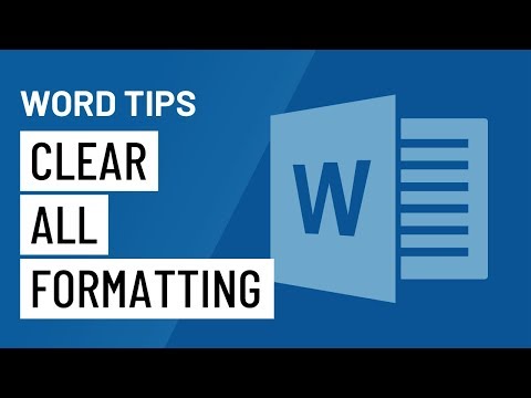 Word Quick Tip Clear All Formatting