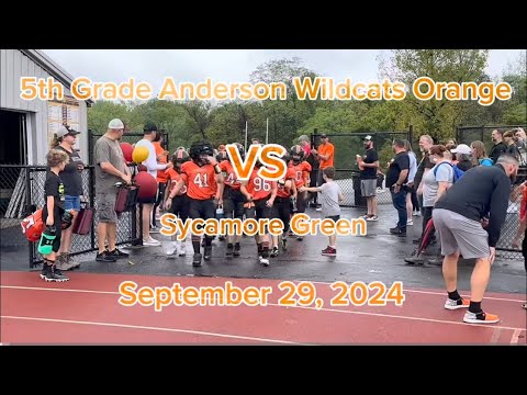5th Grade Anderson Wildcats Orange vs Sycamore Green Sept 29, 2024