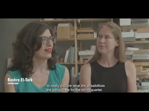 Composer Bushra El-Turk meets the Dudok Quartet in Amsterdam, September 2023