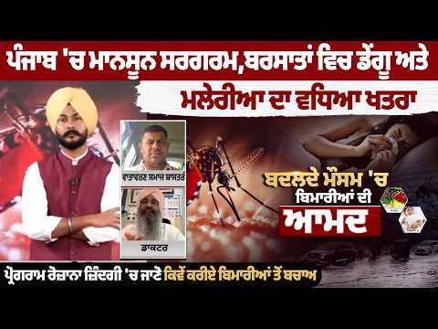 पंजाब में मॉनसून एक्टिव, डेंगू और मलेरिया का बढ़ा खतरा