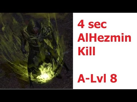 4 sec Al-Hezmin kill  |  Awakened LVL 8  |  POE 3.9 Elderslayer Conqueror