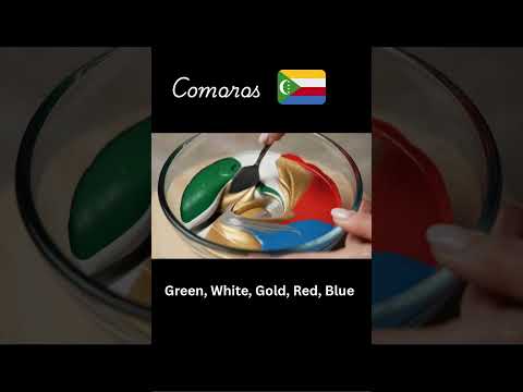 🇰🇲 Comoros Flag Mix Color 💛💚🤍💙 | Powerful Flag Edit 2025 | Comoros Pride Vibes 🌴🔥