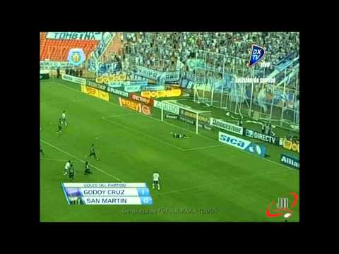 RESUMEN PARTIDO - GODOY CRUZ 1 SAN MARTIN SAN JUAN 0 - FECHA 7 (15 09 2012)
