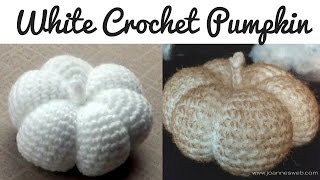 White Crochet Pumkin