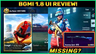 Bgmi 1.8 Update New UI Review || New Redeem Kaha Gaya ? || Dp Skin Ayega Bgmi Mein ? (Hindi)