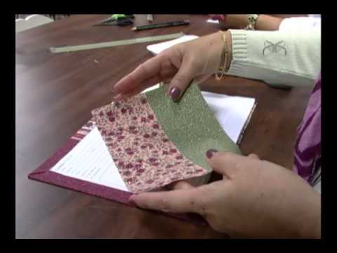 Mulher.com 30/07/2012 Claudia Niero - Forração de caderno com tecido 02