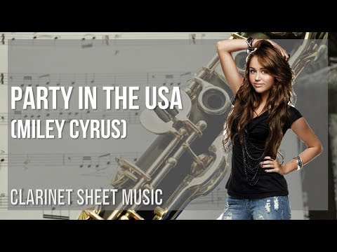 Clarinet Sheet Music: How to play Party In the USA by Miley Cyrus