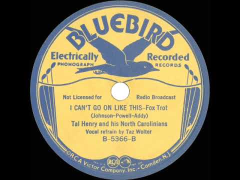 1934 Tal Henry - I Can’t Go On Like This (Taz Wolter, vocal)