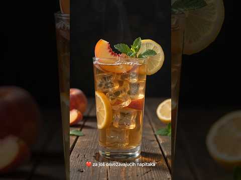 Hladni detox čaj od breskve limuna i nane 🍑🍋