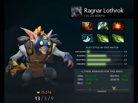 MEEPO | One man army | Don't need team | 850+ GPM | 1050+ XPM | 2.5k MMR