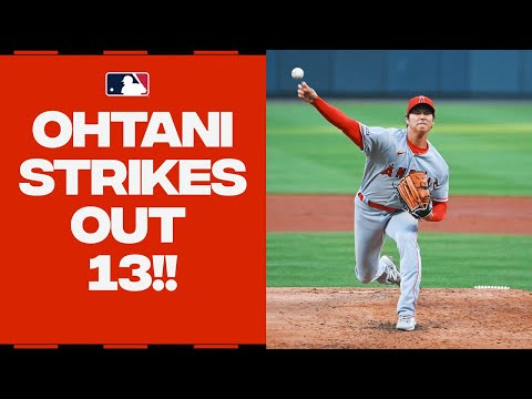 Have a day, Shohei! Shohei Ohtani ties his career high with 13 strikeouts!