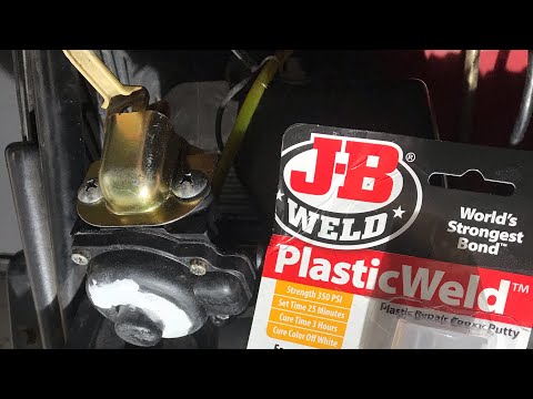 Cracked Plastic Carburetor Float Bowl Repair Using JB Weld PlasticWeld