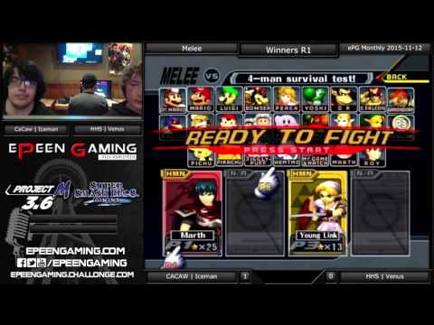 ePG Monthly - CACAW| Iceman (Marth) Vs. HHS| Venus (Young Link/Mario) (Winners R1) - Melee