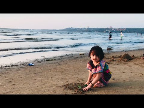 Goa 2025: Adwika’s Beach Fun at Miramar 🌊☀️