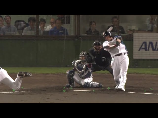 【1回裏】4番の豪快な打球で先制に成功!! ファイターズ・中田の25号2ラン!! 2018/9/4 F-L