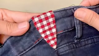If your pants waist is too small, you can easily make it bigger Full Video Tutorial