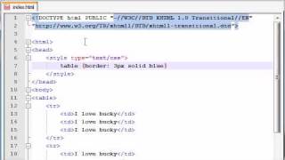XHTML and CSS Tutorial - 26 - Styling Tables
