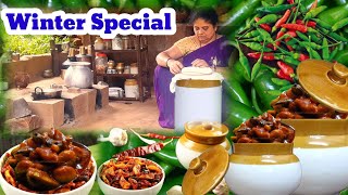 Traditional Village Winter Special Pickles recipes PART - 2| Traditional Lifes|Green Grass stories