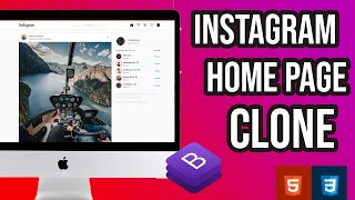 Creating entire website using Bootstrap - Instagram Home Page Clone - HTML &amp; CSS