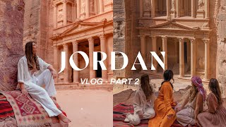 JORDAN VLOG 2023 (pt 2) | exploring Petra from day to night + tasting local food 🇯🇴✨