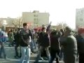 Anti riot throwing tear gas at people on 22 Bahman - Iran Tehran 11 February 2010