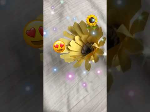 DIY paper flower  🌻 ✨#ytshorts#crafts#viral#diy#flower#shorts@Ateefa_arts_and_crafts., subscribe🙏
