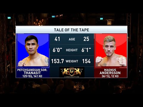 Magnus Andersson vs  Petchsanguan Sor. Thansasit | Lion Fight 59 | World Super Welterweight Title