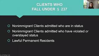 WHEN VICTIM CLIENTS COMMIT CRIME:  An Introduction to Immigration Consequences of Common