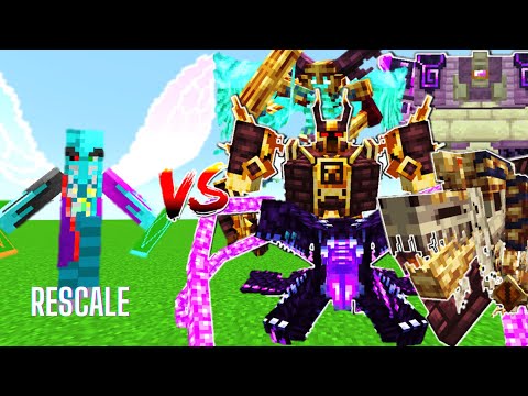 I RESCALED The SPIRITCALLER And Made Him Fought L_ENDER'S CATACLYSM - MINECRAFT MOB BATTLE