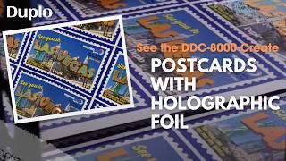 Holographic Foiling for Duplo's 2024 Printing United Postcards