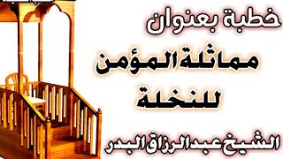 صورة مماثلة المؤمن للنخلة  الشيخ عبد الرزاق بن عبد المحسن العباد