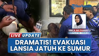 Bersimbah Darah, Lansia di Bondowoso Jatuh ke Sumur, Evakuasi Berlangsung di Tengah Hujan Deras