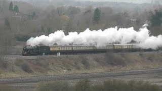 preview picture of video 'Steam Train: 5043 Earl of Mount Edgcumbe, The Moonraker, Solihull to Salisbury, 13 Apr 2013'