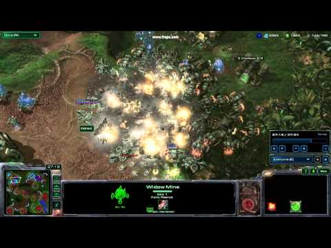 Starcraft 2 Widow mine Whole air destoyed one shot