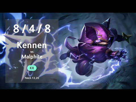 Kennen Top vs Malphite - KR GrandMaster Patch 13.20