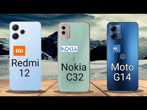 Redmi 12 vs Nokia C32 Moto G14 || Moto G14 vs Nokia C32 vs Redmi 12 - Full Comparison Video