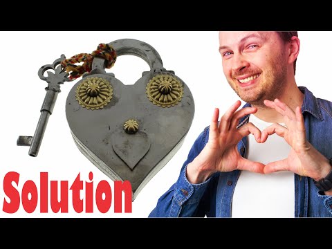 Heart Shape Iron Puzzle Lock from Puzzle Master - Solution