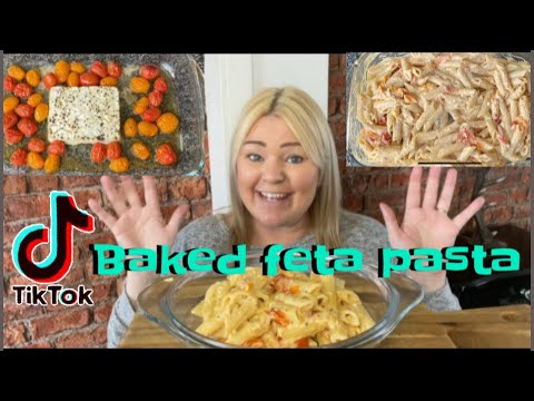 Trying Viral tik tok baked feta pasta for the 1st time, cook & eat uk mukbang