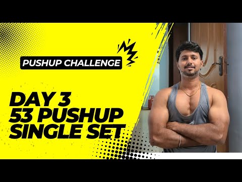DAY 3 | 53/80 Pushups | Natural Workout | Consistency Challenge | Subscribe @Sathish-FitZone 