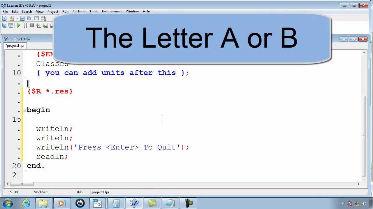 Free Pascal Program Tutorial 10 - Input Validation - Lazarus