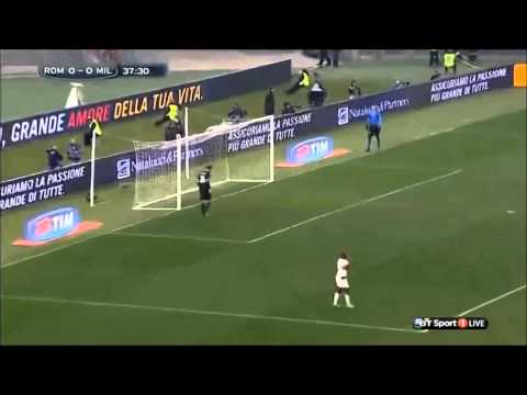 Mexes beautiful shot from the Roma-AC Milan match (41 meters) 1080p HD