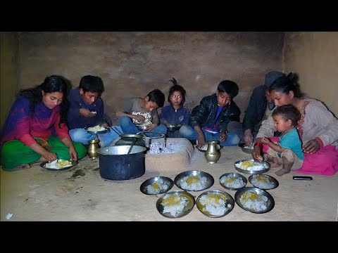 Simple Nepali Village Food || Simple Nepali Village Food | Daily Meal Of a Big Family||