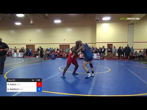 2018 Marine Corps US Open/Masters C Greco Roman 100 RR Rnd 2 - Ronald Ayers (Unat) Vs. Garland Bed