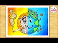 World No Tobacco Day Easy Drawing / Stop smoking poster drawing for beginners